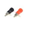 10PCS JS-910B Terminal Blocks Banana Male Plug 4MM Jack Amplifier connectors RED + Black Panel Mount Terminal Binding view 2