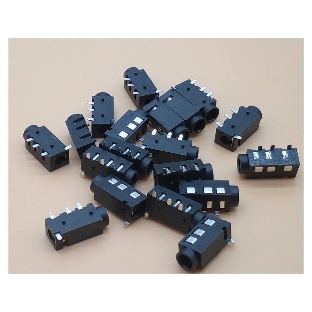 100PCS/Lot 3.5mm Headphone Jack PJ-320D Audio Jack 4 Pin SMD SMT MP3 Accessories PJ320D