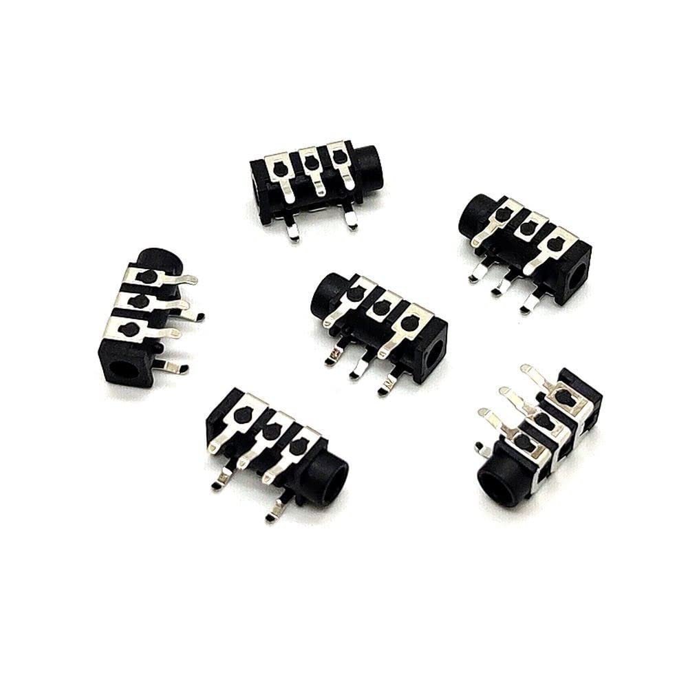 50pcs SMD 3.5mm Stereo Audio Socket Phone Jack Connector 3-Pin PCB Mount