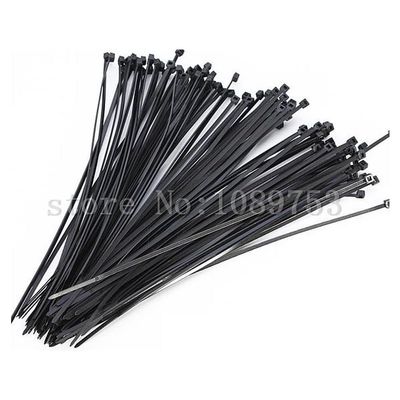 1000Pcs/pack 3 * 100mm Width 2.5mm Black Color Factory Standard Self-Locking Plastic Nylon Cable Ties Wire Zip Tie
