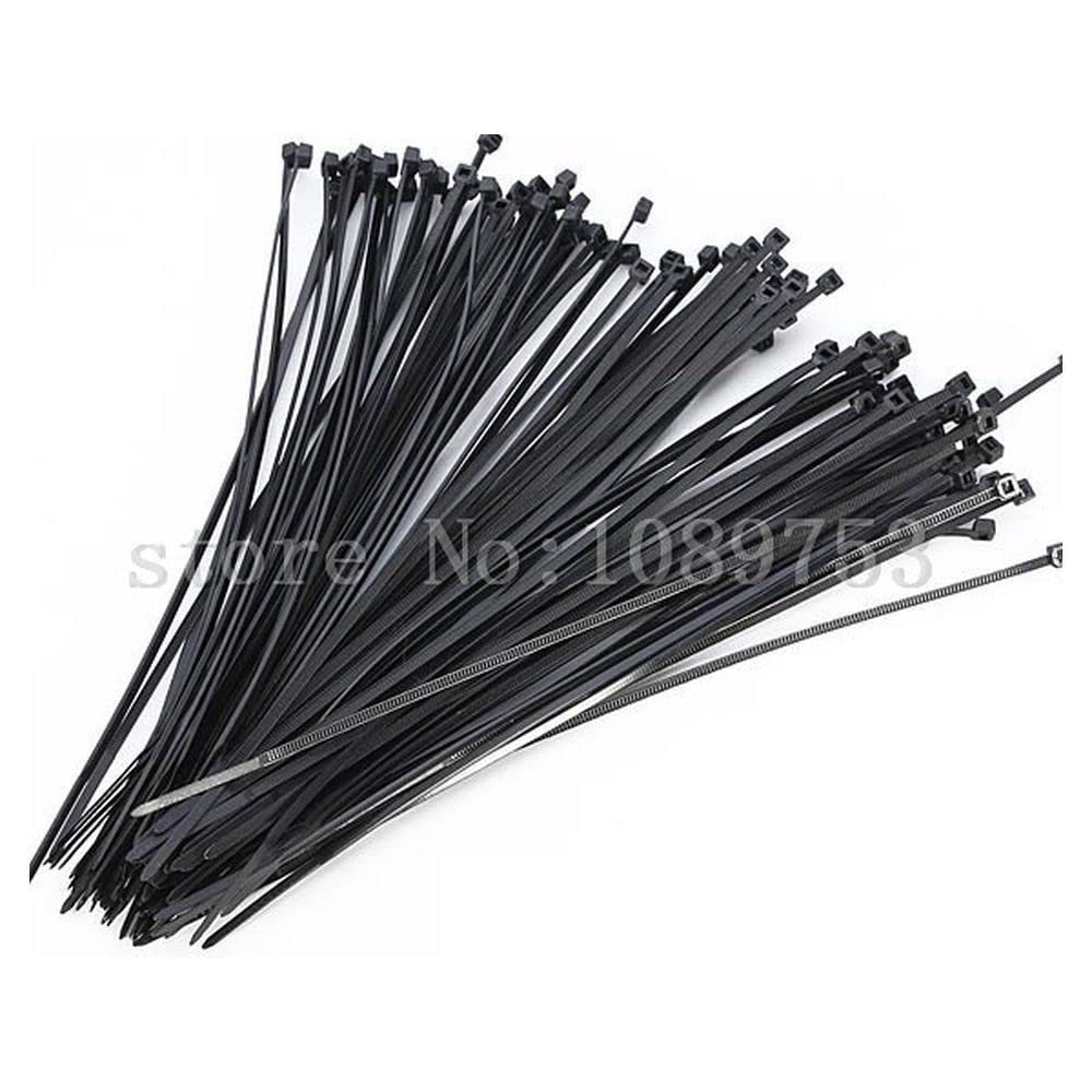 1000Pcs/pack 3 * 100mm Width 2.5mm Black Color Factory Standard Self-Locking Plastic Nylon Cable Ties Wire Zip Tie