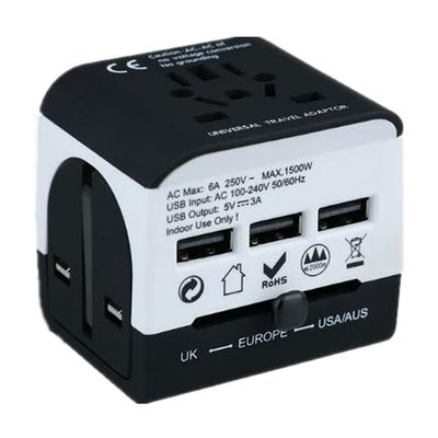 BDPP International Power Adapter Universal International Travel Adapter Worldwide Travel Adapter, International Power Adapter 3 USB Plug Very Suitable for Travel Power Plug Adapter