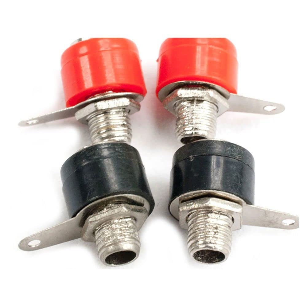 10Pairs Nickel Plating Amplifier Terminal 4mm Banana Socket Jack for Banana Plug Binding Post Connector