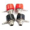 10Pairs Nickel Plating Amplifier Terminal 4mm Banana Socket Jack for Banana Plug Binding Post Connector view 1