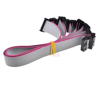 5PCS FC-16p 30CM 2.54MM Pitch JTAG AVR ISP Download Cable 16P Wire 16PIN Gray Flat Ribbon Data Cable for DC3 IDC Box Header