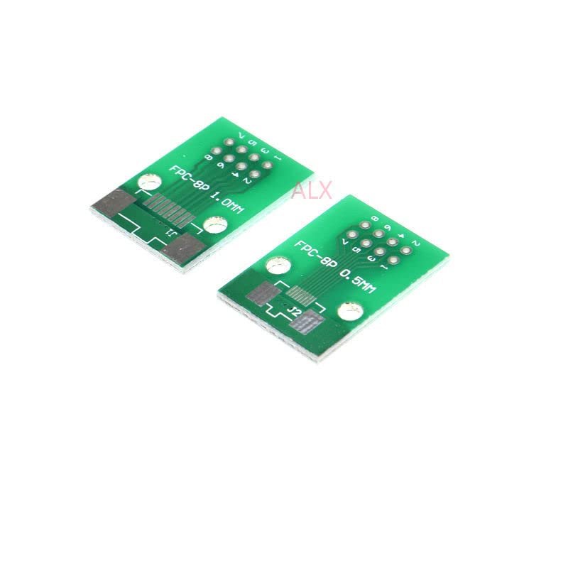 10PCS FPC-8PIN Cable Pitch 0.5MM 1MM to DIP Pitch 2.54MM Adapter PCB Board FFC 8P FPC 8Pin Connector Wire to DIP8 Converter