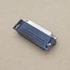 10Pcs DR44 Pin Female Right Angle PCB Connector DB44 3 Rows Serial Port Connectors Black D-SUB view 3