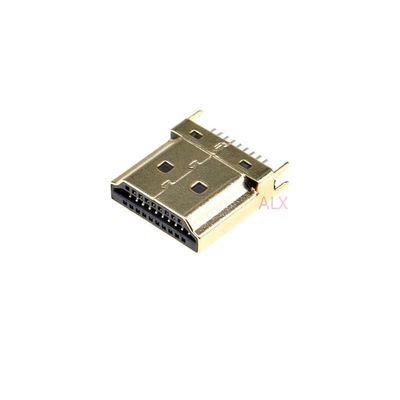 10PCS HDMI Male Jack/Plug Connector 19PIN 19P 1.6MM 180 Degree Gold-Plated hd 19 PIN
