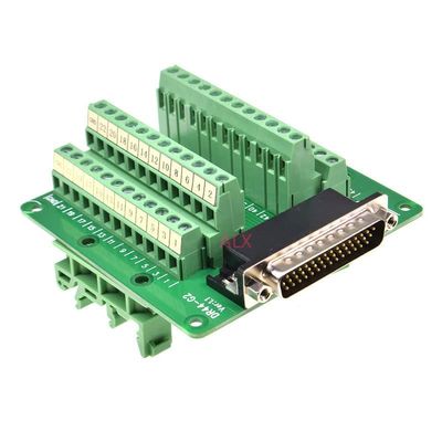 1PCS D-SUB DB44 44PIN Male Port din Rail mounting Terminal Block Adapter Converter PCB Board DR44 Male Plug to Terminal Adapter