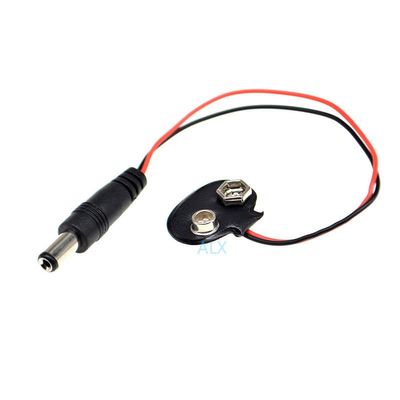 10PCS 9v Battery snap Connector Lead Wires Holder with DC 5.5 * 2.1MM Male Plug Adapter for arduino uno r3 MEGA2560