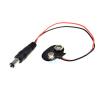 10PCS 9v Battery snap Connector Lead Wires Holder with DC 5.5 * 2.1MM Male Plug Adapter for arduino uno r3 MEGA2560 view 1