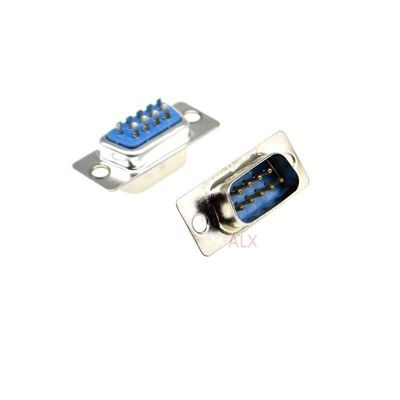 10PCS DB9 Male PCB Mount Serial Port Connector Solder Type D-Sub RS232 COM CONNECTORS 9pin Plug 9p Adapter for PCB