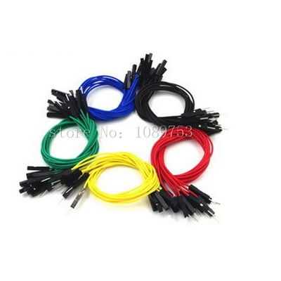 20pcsx 5color 20cm 2.54mm 1p-1p Female to Male Wire Jumper Cable for Arduino