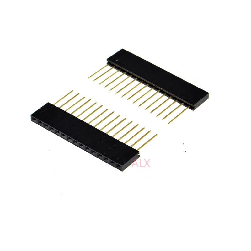 10PCS 15 PIN Single Row Straight Female PIN Header 2.54MM Pitch pin Long 11MM Strip Connector Socket 1X15 15PIN for arduino PCB