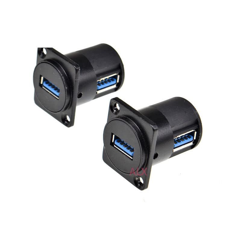 1PCS Right Angle D Type Metal USB Female Socket Panel mounting Holder Adapter USB 3.0 Female to Female Connector for 86 Panel