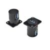 1PCS Right Angle D Type Metal USB Female Socket Panel mounting Holder Adapter USB 3.0 Female to Female Connector for 86 Panel view 3