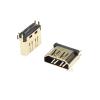 10PCS HDMI Female Jack/Plug Connector 19PIN 19P 1.6MM 180 Degree Gold-Plated hd 19 PIN view 3