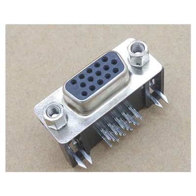 10 Pcs DR15 D-SUB Right Angle 15 Pin Female VGA Type 8.89 PCB Connector 3 Rows