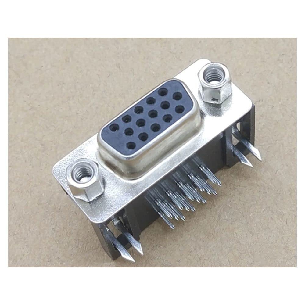 10 Pcs DR15 D-SUB Right Angle 15 Pin Female VGA Type 8.89 PCB Connector 3 Rows