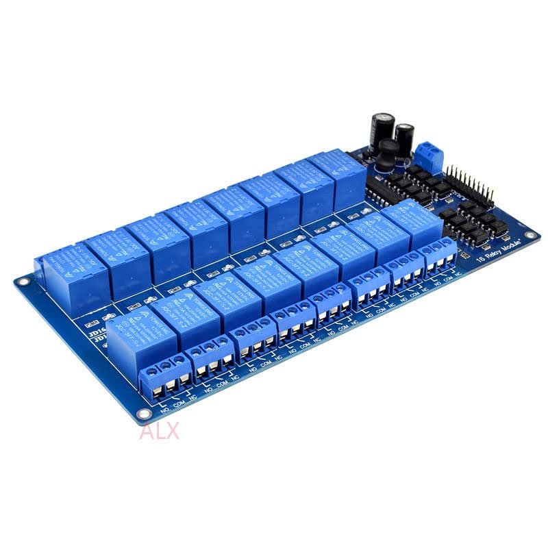 12V 16 Channel Relay Module Board with optocoupler Output 16 Way for ARDUINO 8051 avr pic