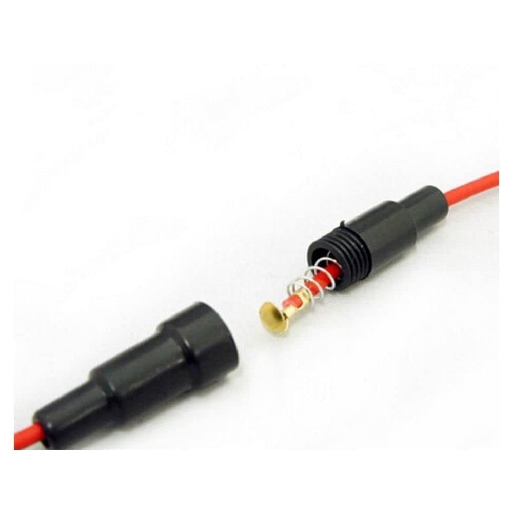 100pcs 5 * 20mm Glass Fuse Holder Screw Type 5X20mm with Wire Cable 0.75mm