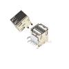 10PCS Double USB 2.0 Type A Female Jack Socket Connector USB-A 4PIN 90 Degrees Right Angle for PCB view 3