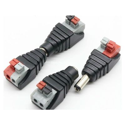 5pcs DC Male +5 pcs DC Female Connector 5.5x2.1mm DC Power Jack Adapter Plug Connector for CCTV Camera
