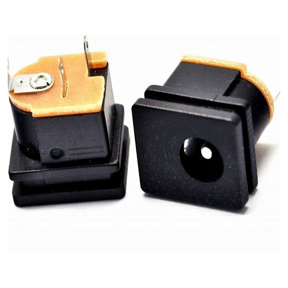 100pcs DC Socket Adapter Square Panel Mount/DC-015 5.5MM-2.1MM Power Socket Connector/DC 5.5MM * 2.1MM Jack interfaces