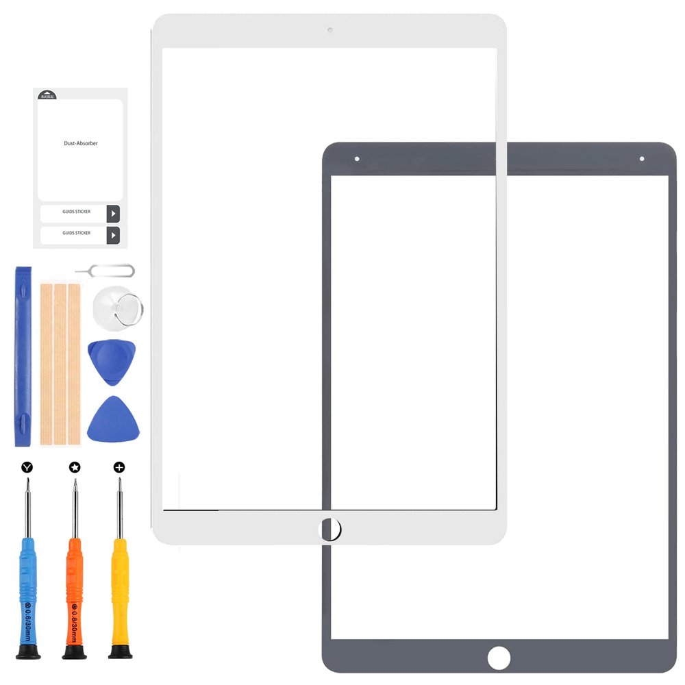 Screen Replacement for iPad Air 3 2019 3rd Gen Glass A2152 A2123 A2153 A2154 10.5" Front Outer Glass Panel Lens Repair Parts Kit with Free Tools (Not LCD and Not Touch Digitizer) (White)