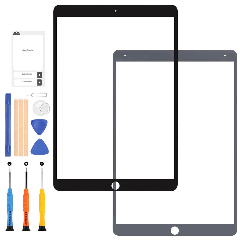 Screen Replacement for iPad Air 3 2019 3rd Gen Glass A2152 A2123 A2153 A2154 10.5" Front Outer Glass Panel Lens Repair Parts Kit with Free Tools (Not LCD and Not Touch Digitizer) (Black)