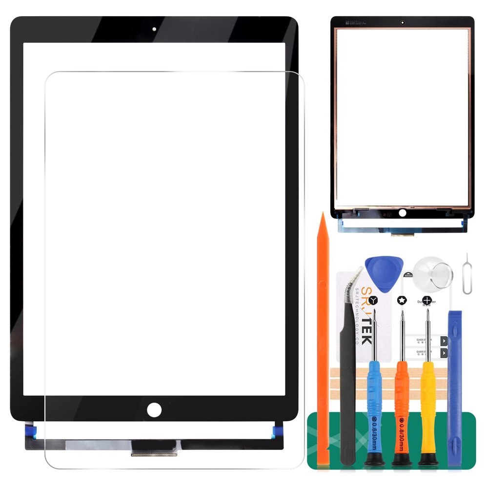 for iPad Pro 12.9 2nd Touch Screen Replacement for iPad Pro 12.9 2017 Digitizer Sensor A1671 Touch Digitizer Panel Glass Compatible with A1670 Repair Parts Kits(No LCD) (Black)