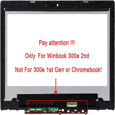 11.6" Original New LCD Replacement for Lenovo Winbook 300e 2nd Gen 5D10T45069 81M9 LCD Display Touch Screen Digitizer Assembly 1366x768 (Not Work for 300e 1st Gen or Chromebook)