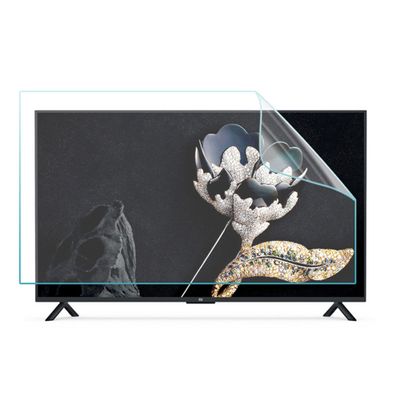XRRX TV Screen Protectors 32-75 Inch Anti-Blue Light Eye Protection Film, Anti Glare Filter Film for Curved Screen, Relieve Eye Strain Help Sleep Better, Fingerprint-Resist / 50in 1101x620mm