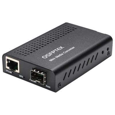 10G Media Coverter, 10 Gigabit Fiber to 10G Copper UTP Ethernet Media Converter, Mini Unmanaged 1x 100M/1G/2.5G/5G/10GBase-T RJ45 to 1x 10GBase-X SFP+ Slot 10Gigabit Ethernet Media Converter