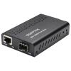 10G Media Coverter, 10 Gigabit Fiber to 10G Copper UTP Ethernet Media Converter, Mini Unmanaged 1x 100M/1G/2.5G/5G/10GBase-T RJ45 to 1x 10GBase-X SFP+ Slot 10Gigabit Ethernet Media Converter view 1