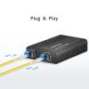 SFP+ Media Converter, Mini Unmanaged 1x 10GBase-X to 1x 10GBase-X 2X Open SFP+ Slots, 10Gigabit 10G SFP+ to SFP+ Fiber to Fiber Media Converter, DC 5~12V, Without Transceivers view 3