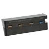 4 Ports USB Hub for PS4 Slim (Only), External USB Adapter Splitter USB 3.0 + 3 USB 2.0 for PS4 Accessories Charging and Data Transmission view 1