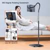 GENYS Retractable Tablet Stand Universal Tablet Gooseneck Floor Stand,Height Adjustable,Gooseneck Holder for 4-10.9" Device,Flexible Arms and Stable Base,Aluminum Alloy Stand (Size : 1.2m Height) view 2