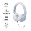 Altec Lansing Nanophones ANC Bluetooth Wireless Active Noise Cancelling Headphones On Ear Headphones 12 Hour Battery Life, Foldable Earcups, Removeable Mic for Working and Learning from Home (ICY) view 2