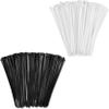8" White Zip and 8" Zip Cable Ties (1000 Pack), 40lbs Tensile Strength - Heavy Duty, Self-Locking Premium Nylon Cable Wire Ties for Indoor and Outdoor by Bolt Dropper view 1
