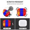 Mongolian Flag Compatible with AirPods 3 Case Protective Cover, Cute Protective Shockproof Protective Cover with Keychain, Wireless Charging Box, Woman, Man view 3