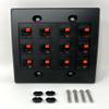 RiteAV 12 Port Speaker Jack Dual Gang Wall Plate for Home Theater - Black view 2