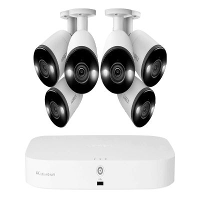 Lorex 4K 8-Channel 2TB Wired NVR System with Smart Deterrence and Smart Motion Detection Cameras 6 Cam