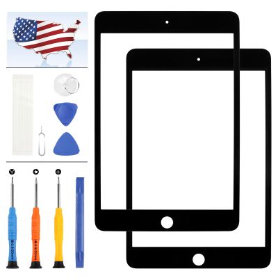 for iPad Mini 5 2019 Screen Replacement A2133 Front Glass A2124 A2126 A2125 7.9" Outer Glass Panel Lens Repair Parts Kits with Free Tools (Not Touch Digitizer, Not LCD) (Black)