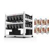 AAAwave 12GPU Mining Rig Frame (White) and 12 x AAAwave PCIe Riser V011Pro 1x to 16x Graphic Extension for GPU Mining view 1
