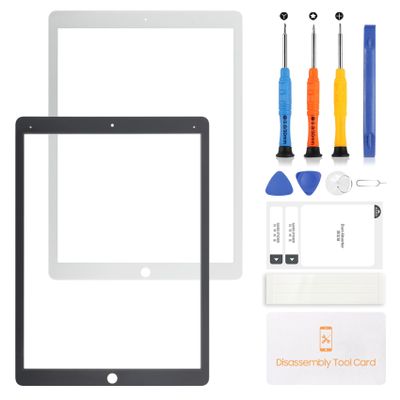 Screen Replacement for iPad Pro 12.9 1st Generation 2015 Front Glass A1584 A1652 Outer Glass Panel Lens Repair Parts Kits with Free Tools (Not LCD and Not Touch Digitizer) (White)