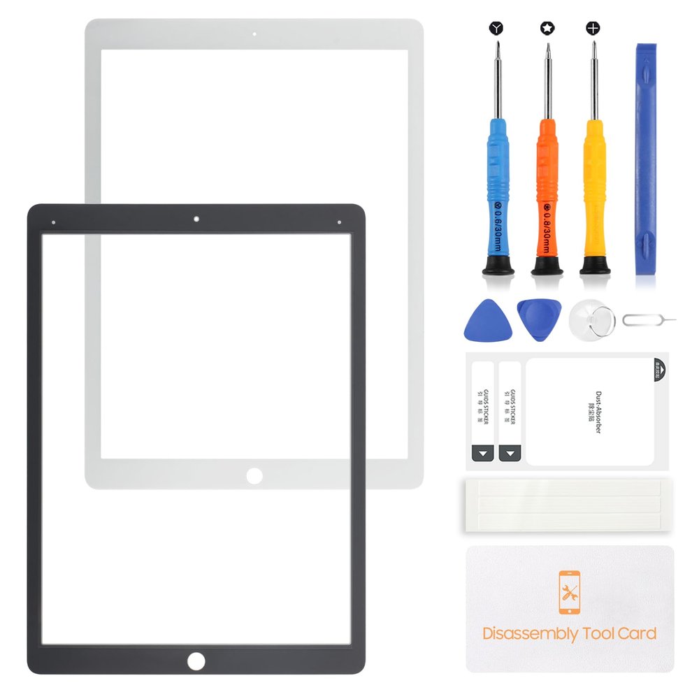 Screen Replacement for iPad Pro 12.9 1st Generation 2015 Front Glass A1584 A1652 Outer Glass Panel Lens Repair Parts Kits with Free Tools (Not LCD and Not Touch Digitizer) (White)