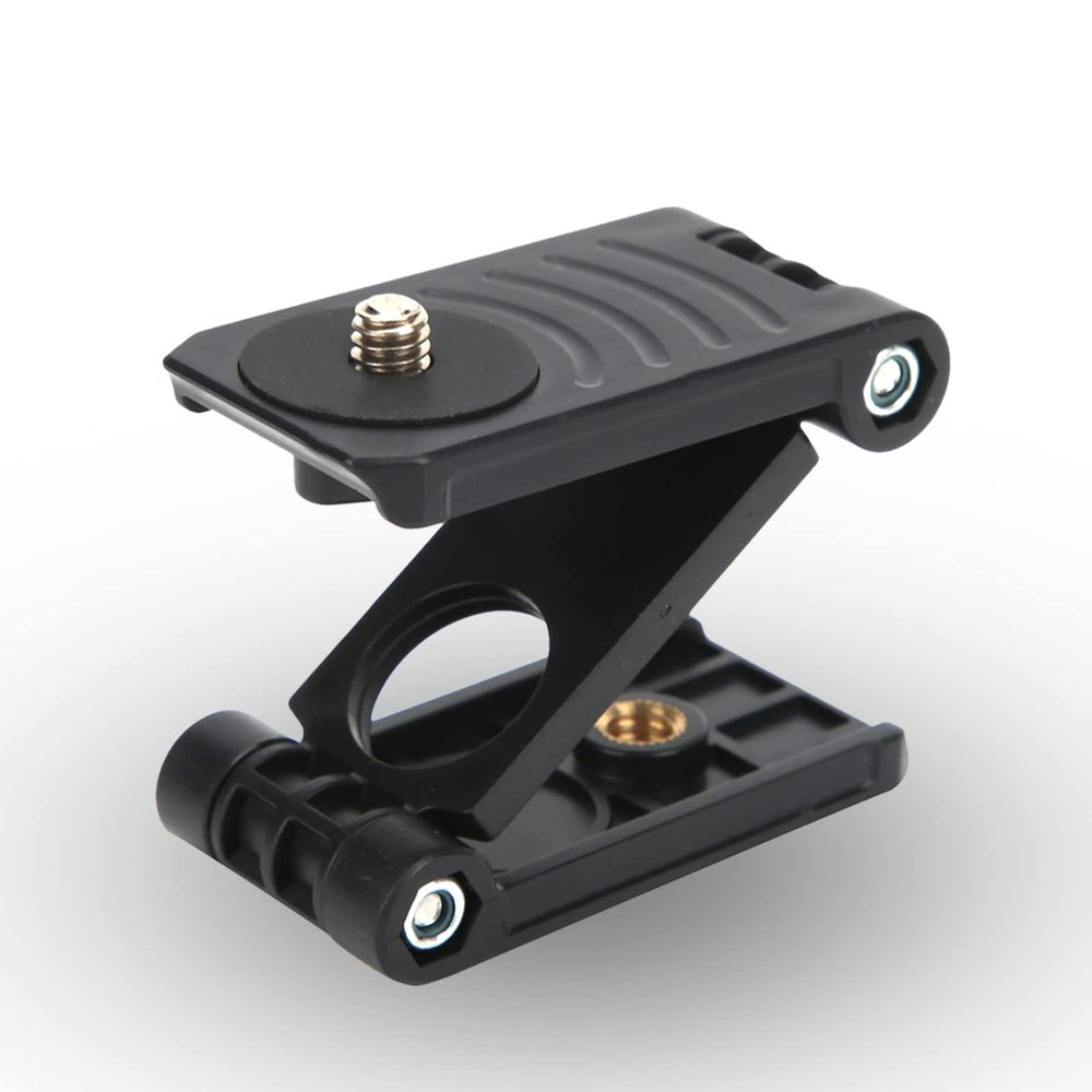 ASHATA Universal Quick Release Plate, Folding Z Flex Tilt Tripod Head Camera Bracket Tripod Ball Head for Camcorder DSRL Camera Slider, Z Tilt Gimbal Quick Release Plate Stand Stabilizer with Wrench