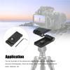 ASHATA Universal Quick Release Plate, Folding Z Flex Tilt Tripod Head Camera Bracket Tripod Ball Head for Camcorder DSRL Camera Slider, Z Tilt Gimbal Quick Release Plate Stand Stabilizer with Wrench view 3