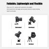ASHATA Universal Quick Release Plate, Folding Z Flex Tilt Tripod Head Camera Bracket Tripod Ball Head for Camcorder DSRL Camera Slider, Z Tilt Gimbal Quick Release Plate Stand Stabilizer with Wrench view 4